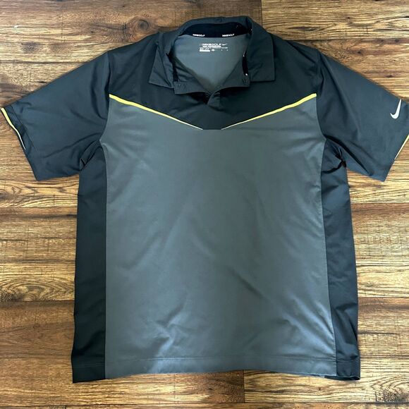 Nike Golf Tour Performance DRI-FIT Polo Mens Large Gray Athletic Shirt - Picture 1 of 4